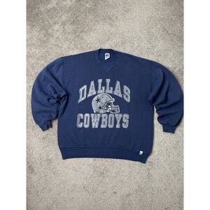 Vintage Mens Sweatshirt 90s Russell Athletic NFL Dallas Cowboys Made USA Size XL